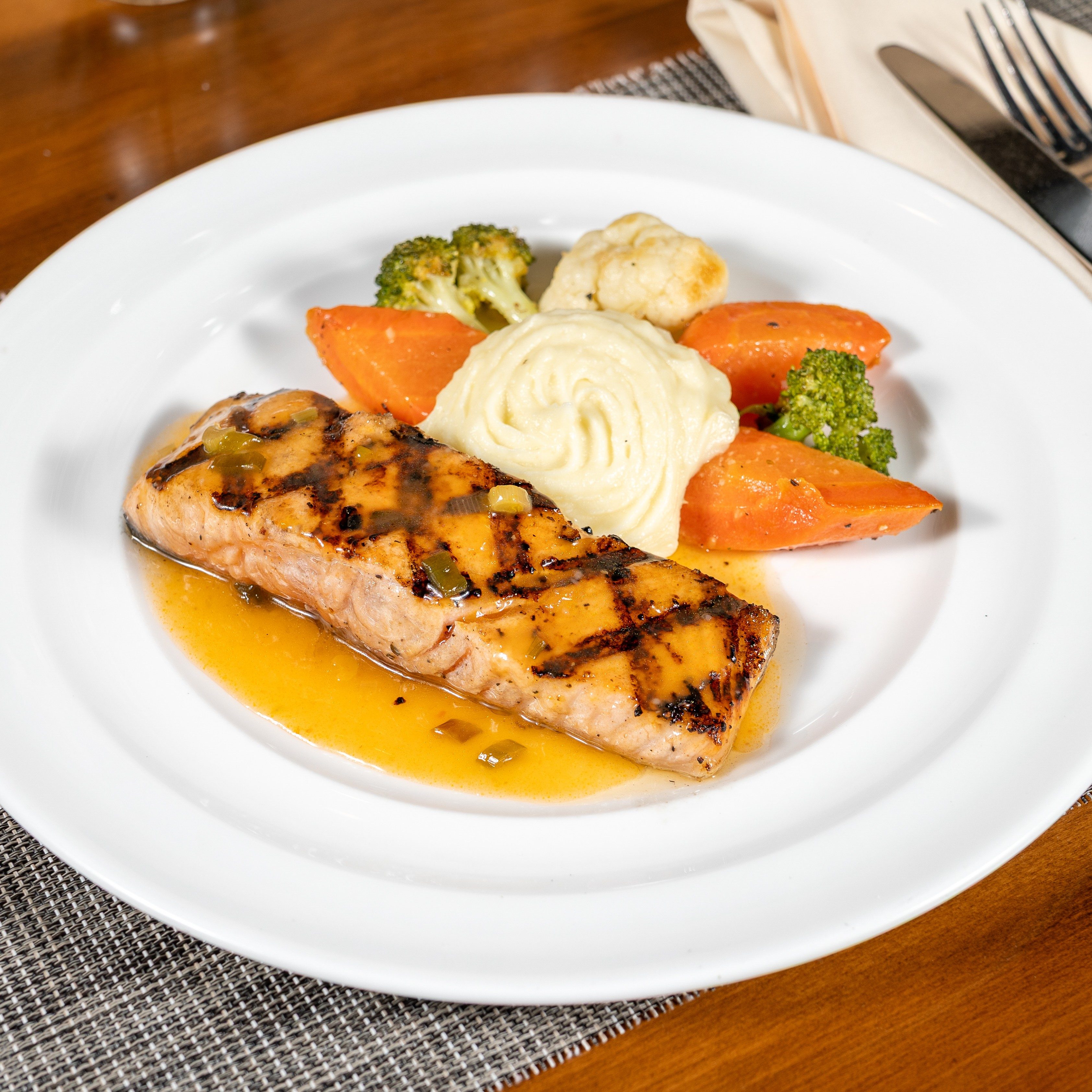 Grilled Salmon.