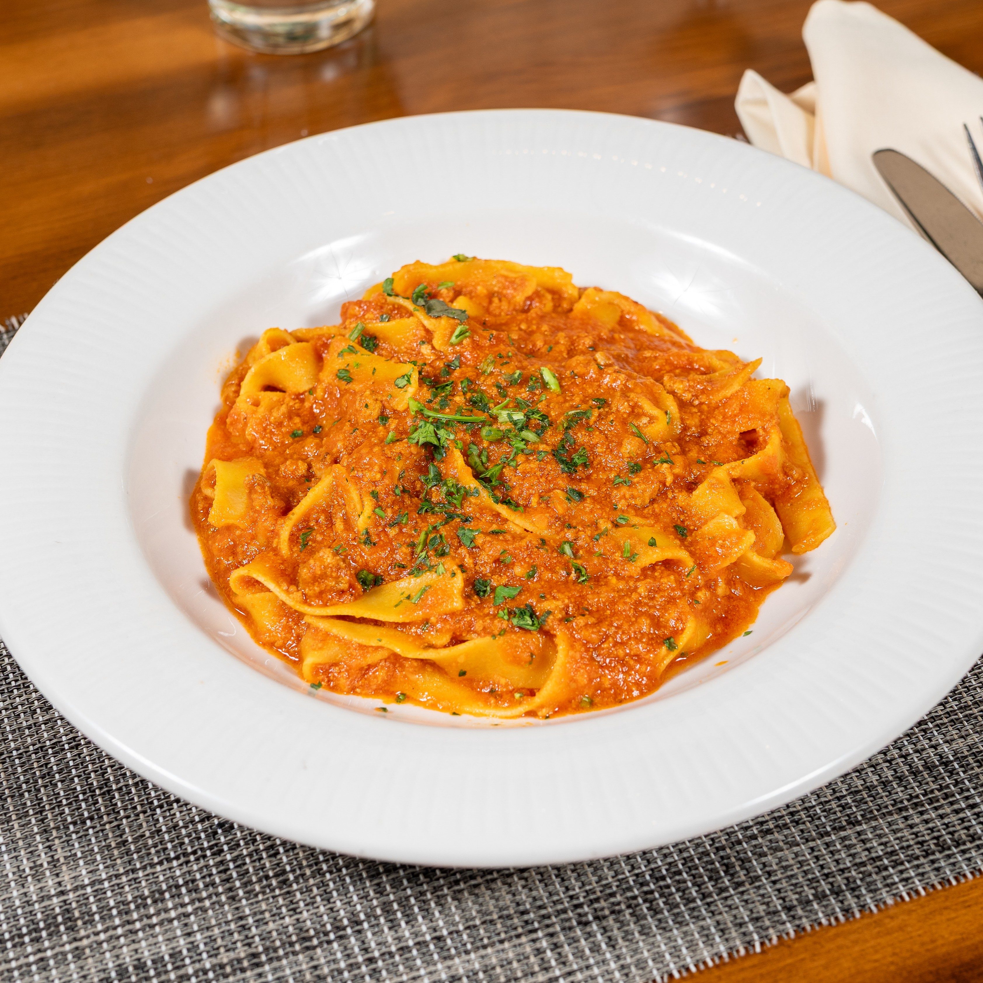 Fettuccine Bolognese.